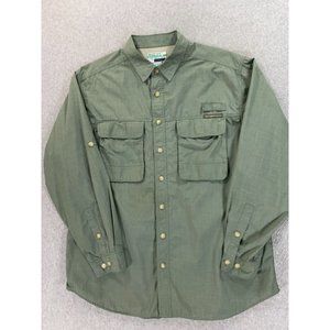 Ex Officio BUZZ OFF Insect Shield Breathable Button Down Shirt (Men's XL) Green